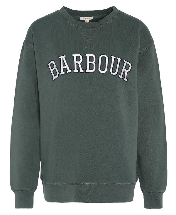 Barbour Northumberland Sweatshirt Olive | BABO89802