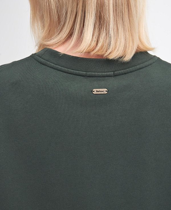 Barbour Northumberland Sweatshirt Olive | BABO89802