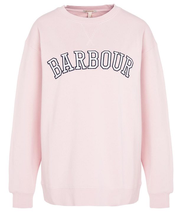 Barbour Northumberland Sweatshirt Shell Pink | BABO89690