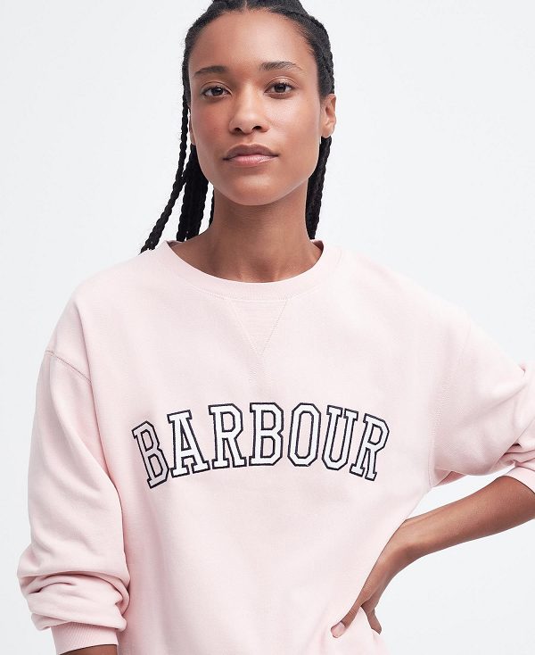 Barbour Northumberland Sweatshirt Shell Pink | BABO89690