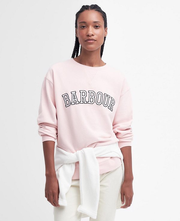 Barbour Northumberland Sweatshirt Shell Pink | BABO89690