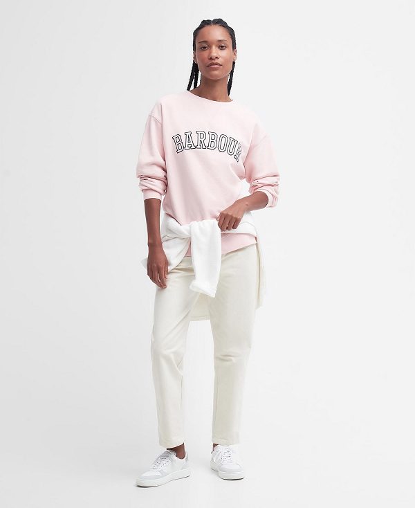 Barbour Northumberland Sweatshirt Shell Pink | BABO89797