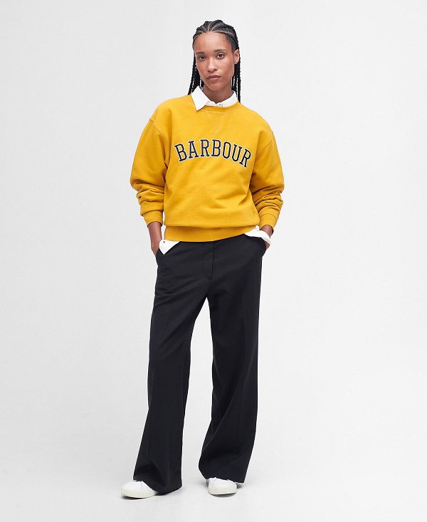 Barbour Northumberland Sweatshirt Yellow | BABO89686