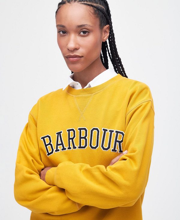 Barbour Northumberland Sweatshirt Yellow | BABO89686