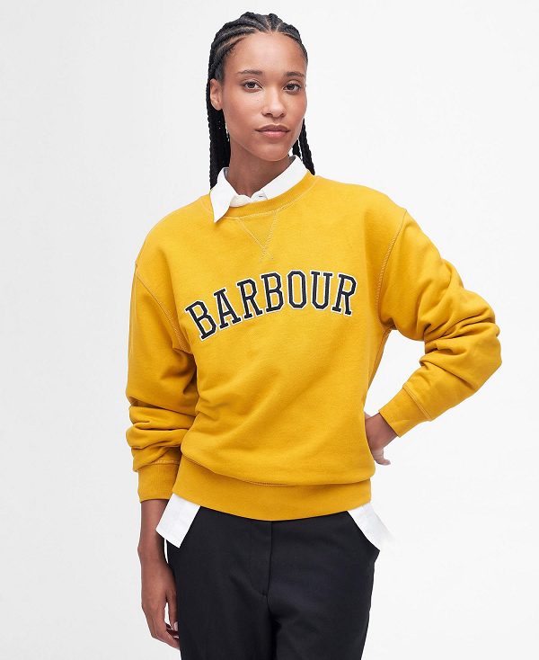 Barbour Northumberland Sweatshirt Yellow | BABO89686