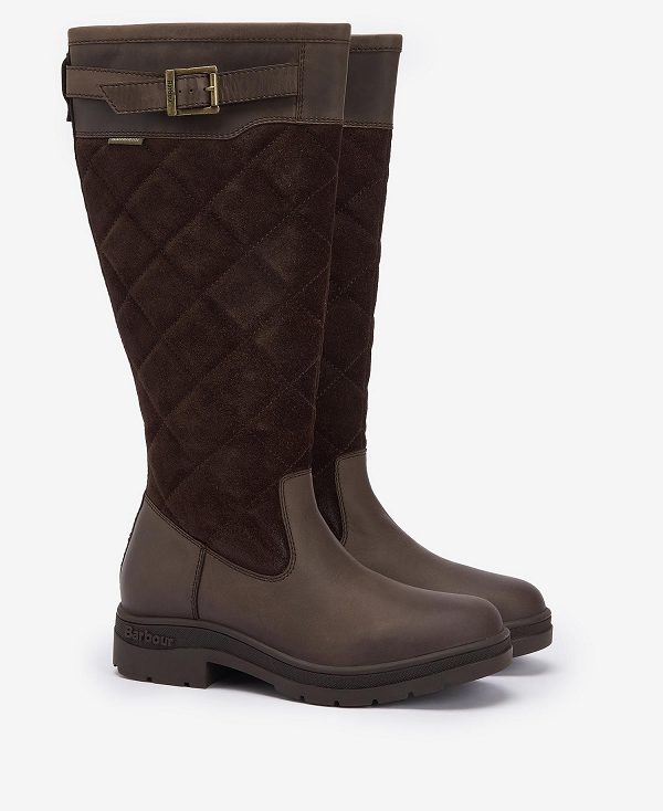 Barbour Oak Knee-high Boots Classic Brown | BABO89873