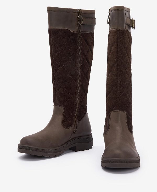 Barbour Oak Knee-high Boots Classic Brown | BABO89873