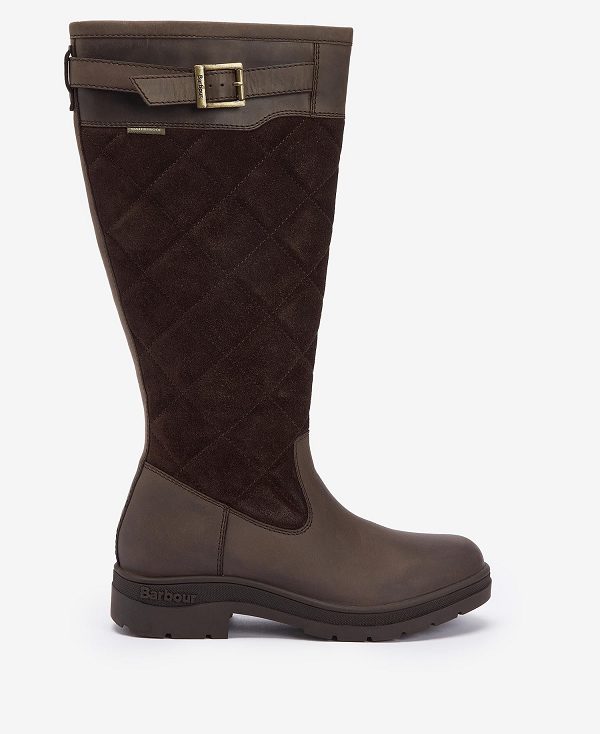 Barbour Oak Knee-high Boots Classic Brown | BABO89873