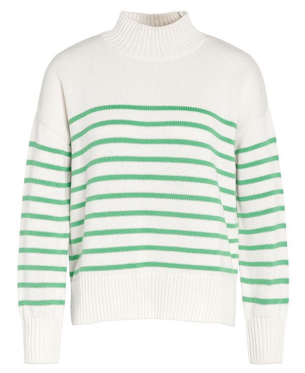 Barbour Oakfield Knitted Jumper Aran Stripe | BABO89675