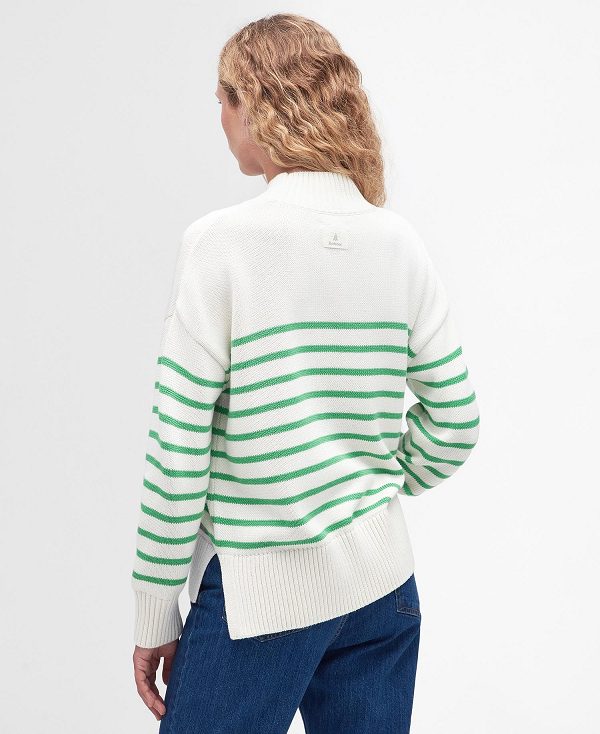 Barbour Oakfield Knitted Jumper Aran Stripe | BABO89675