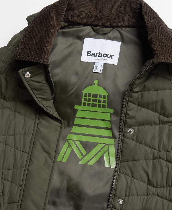 Barbour Oakfield Quilted Jacket Olive | BABO89281