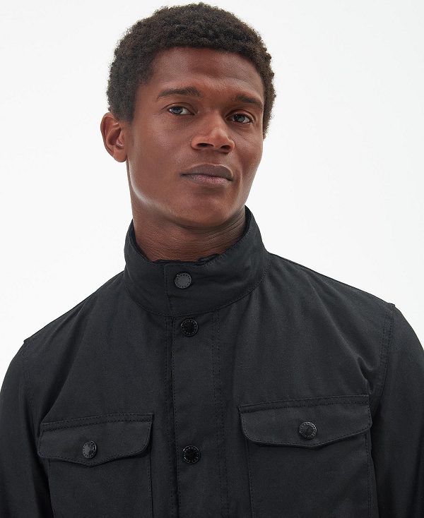 Barbour Ogston Wax Jacket Black | BABO87225