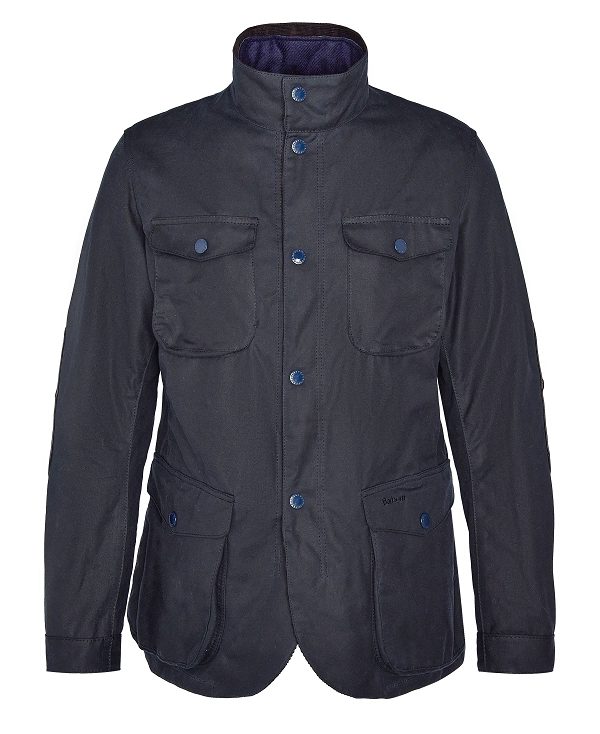 Barbour Ogston Wax Jacket Navy | BABO87240