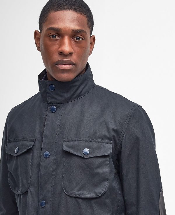 Barbour Ogston Wax Jacket Navy | BABO87240