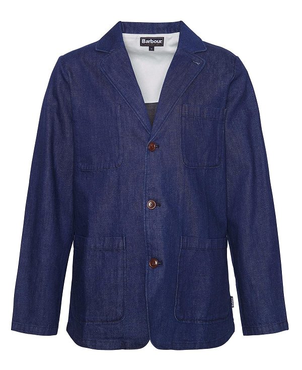 Barbour Orchard Denim Blazer Indigo | BABO87965