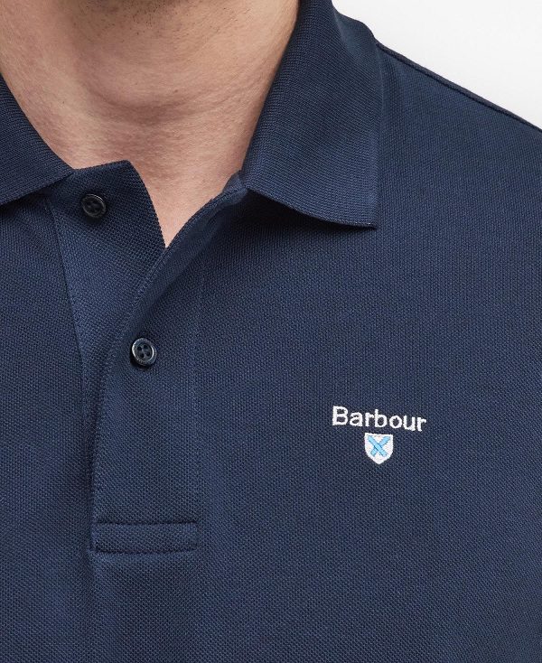 Barbour Original Sports Long-sleeved Polo Shirt Navy | BABO88221