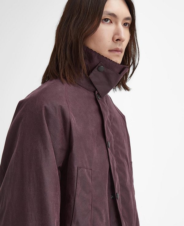 Barbour Os Bedale Waxed Jacket Bordeaux | BABO87257