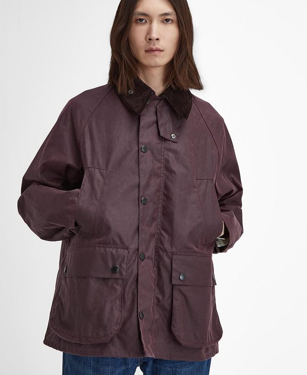 Barbour Os Bedale Waxed Jacket Bordeaux | BABO87257