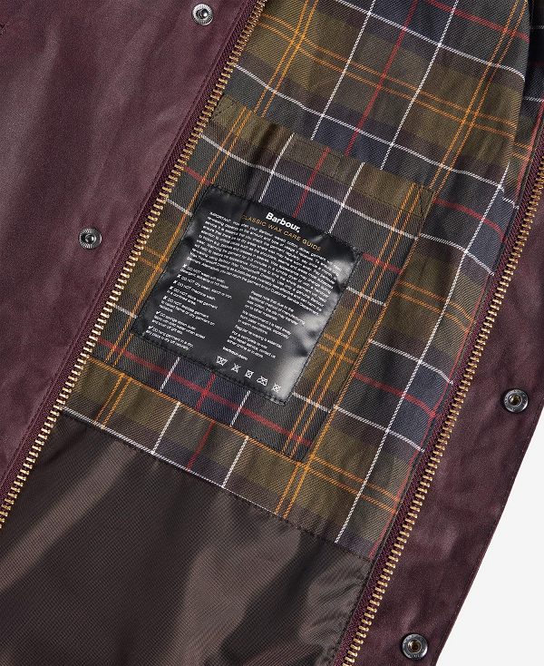 Barbour Os Bedale Waxed Jacket Bordeaux | BABO87257