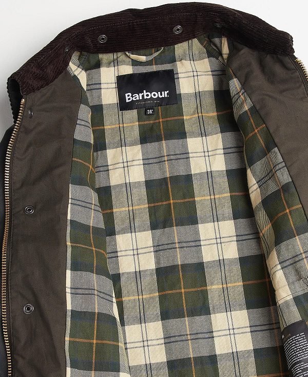 Barbour Os Burghley Wax Jacket Sage | BABO87275