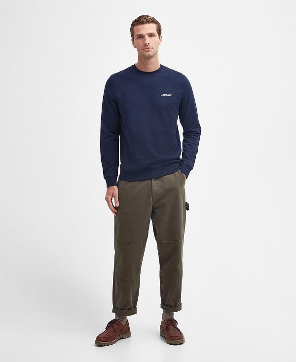 Barbour Ossett Graphic Sweatshirt Classic Navy | BABO88472