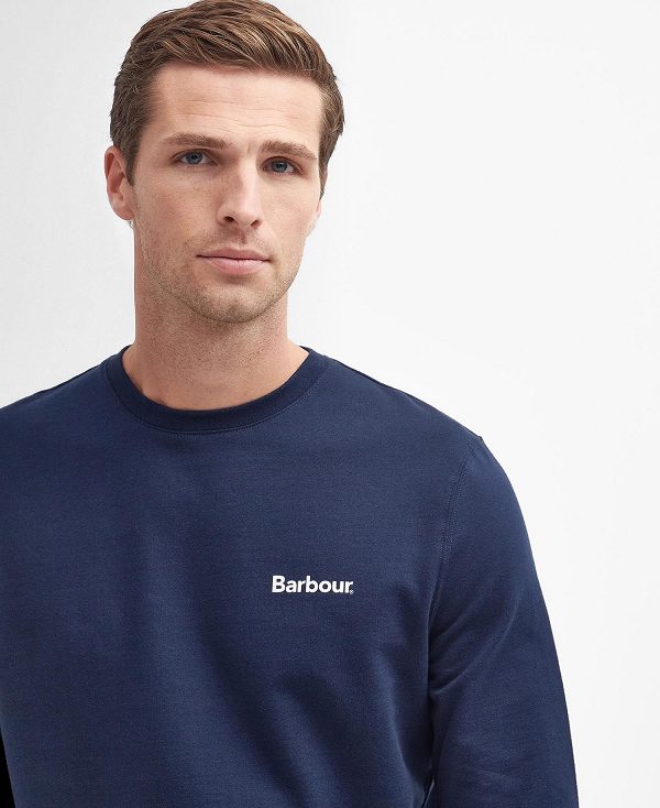 Barbour Ossett Graphic Sweatshirt Classic Navy | BABO88472