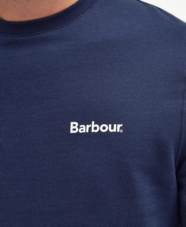 Barbour Ossett Graphic Sweatshirt Classic Navy | BABO88472