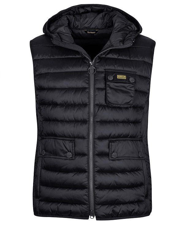 Barbour Ousten Hooded Gilet Black | BABO87524