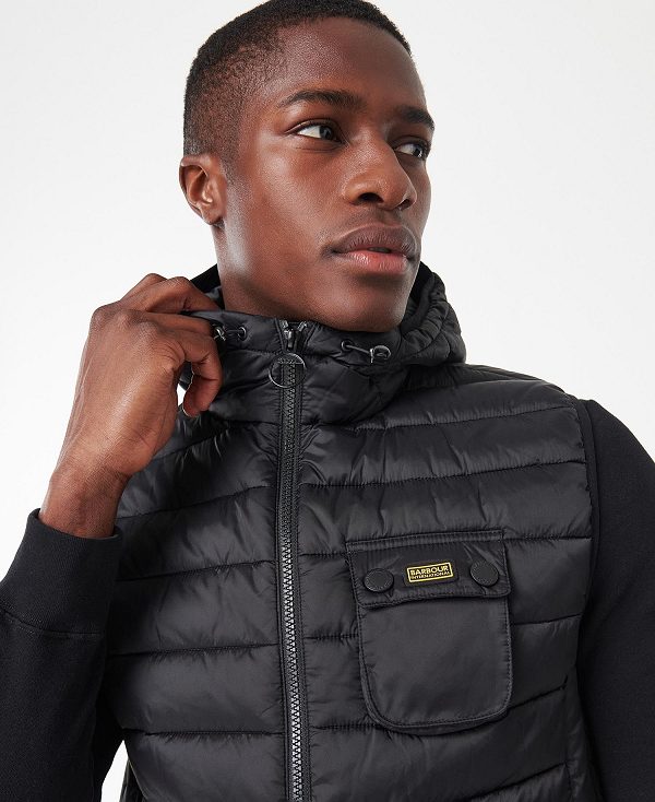 Barbour Ousten Hooded Gilet Black | BABO87524