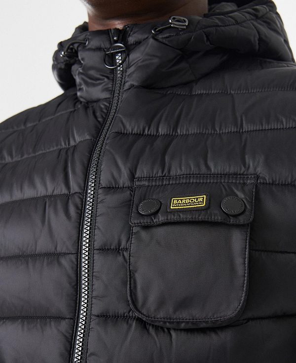 Barbour Ousten Hooded Gilet Black | BABO87524