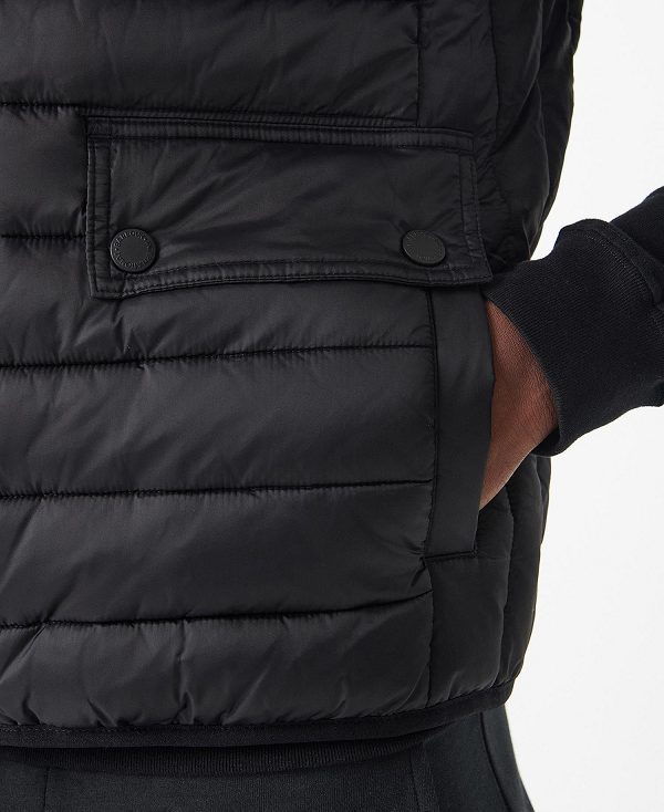 Barbour Ousten Hooded Gilet Black | BABO87524