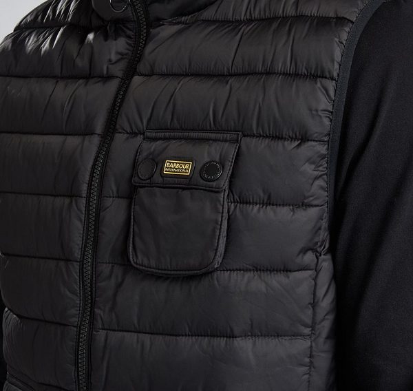 Barbour Ousten Hooded Gilet Black | BABO87524