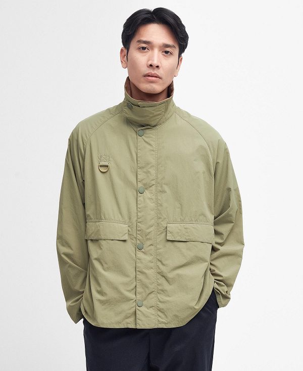 Barbour Oversized Spey Showerproof Jacket Bleached Olive | BABO87435