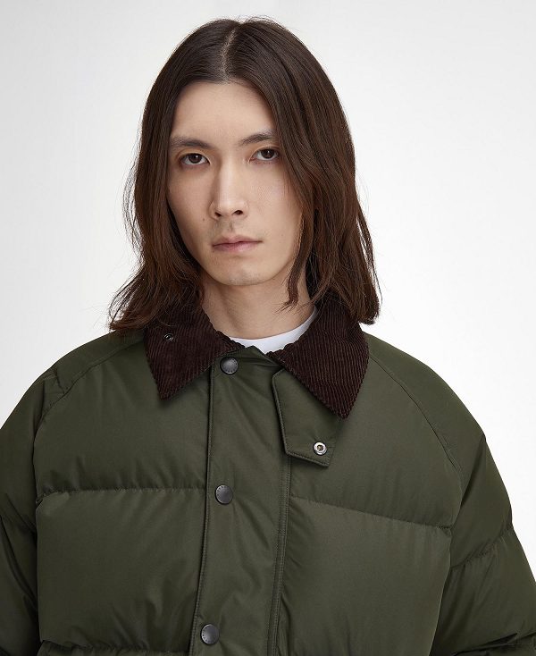 Barbour Oversized Transport Puffer Jacket Sage | BABO87380