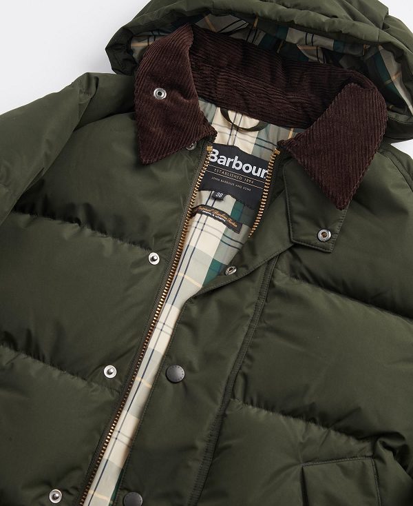 Barbour Oversized Transport Puffer Jacket Sage | BABO87380