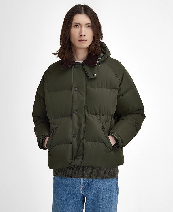 Barbour Oversized Transport Puffer Jacket Sage | BABO87380