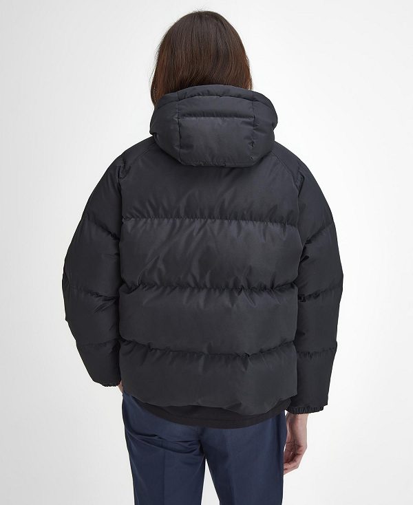 Barbour Oversized Transport Puffer Jacket Classic Black | BABO87382