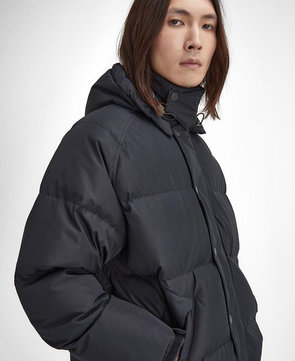 Barbour Oversized Transport Puffer Jacket Classic Black | BABO87382