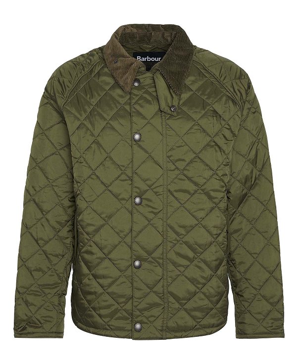 Barbour Oversized Transport Quilted Jacket Olive | BABO87386