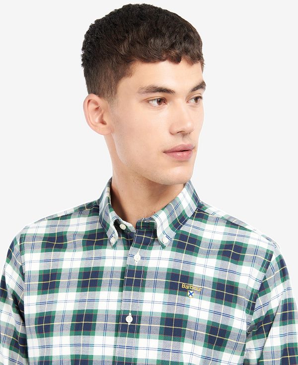 Barbour Oxbridge Tartan Tailored Shirt Ivy Tartan | BABO87602