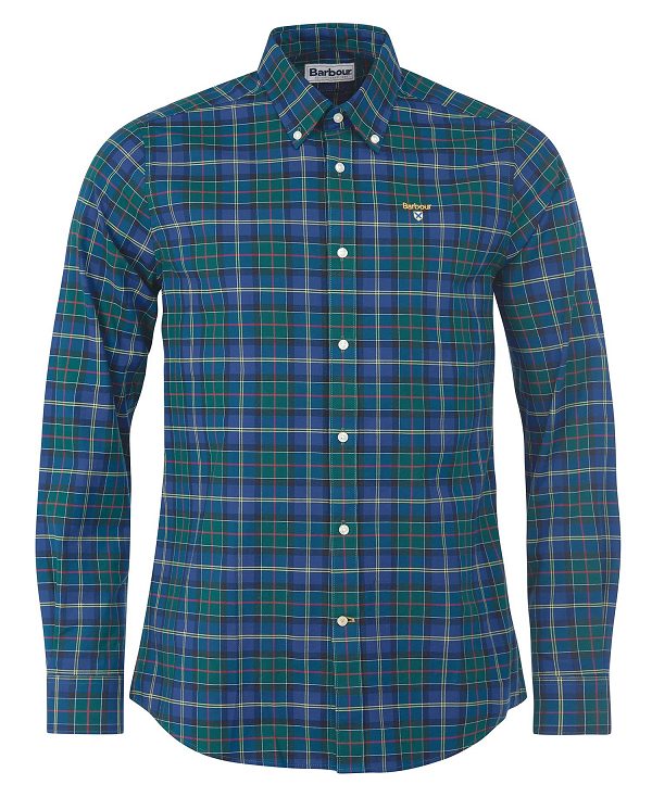 Barbour Oxbridge Tartan Tailored Shirt Summer Ivy | BABO87589