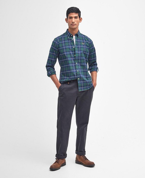 Barbour Oxbridge Tartan Tailored Shirt Summer Ivy | BABO87589