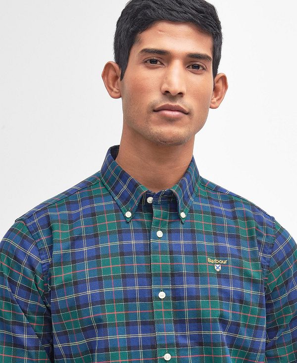 Barbour Oxbridge Tartan Tailored Shirt Summer Ivy | BABO87589