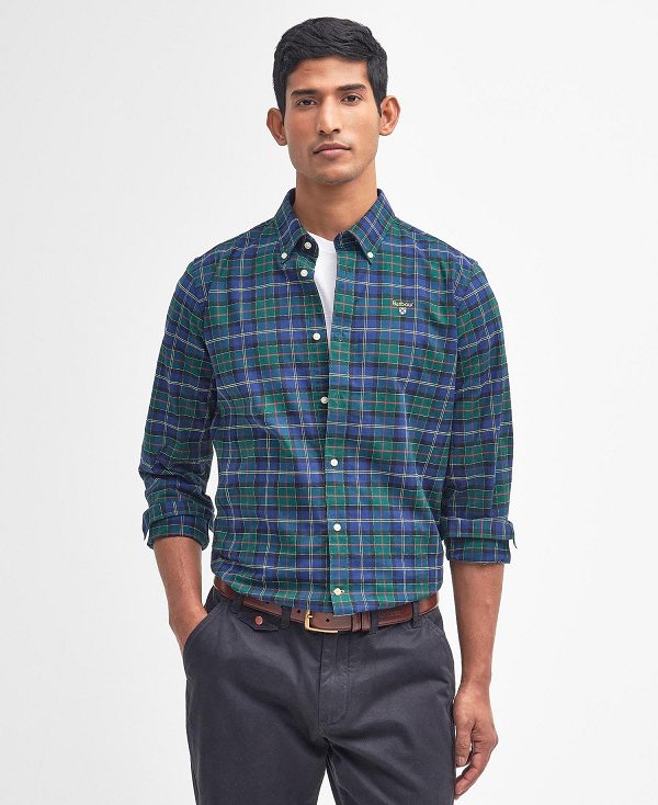 Barbour Oxbridge Tartan Tailored Shirt Summer Ivy | BABO87589