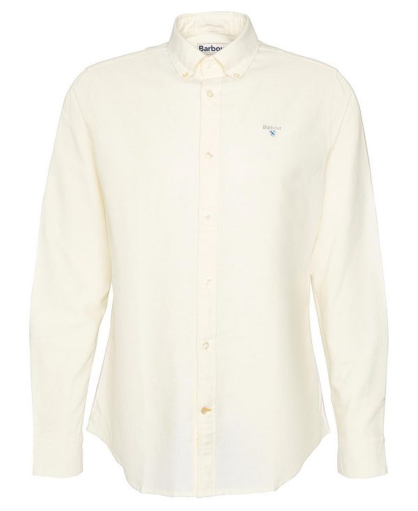 Barbour Oxford Tailored Long-sleeved Shirt Lemon | BABO87697