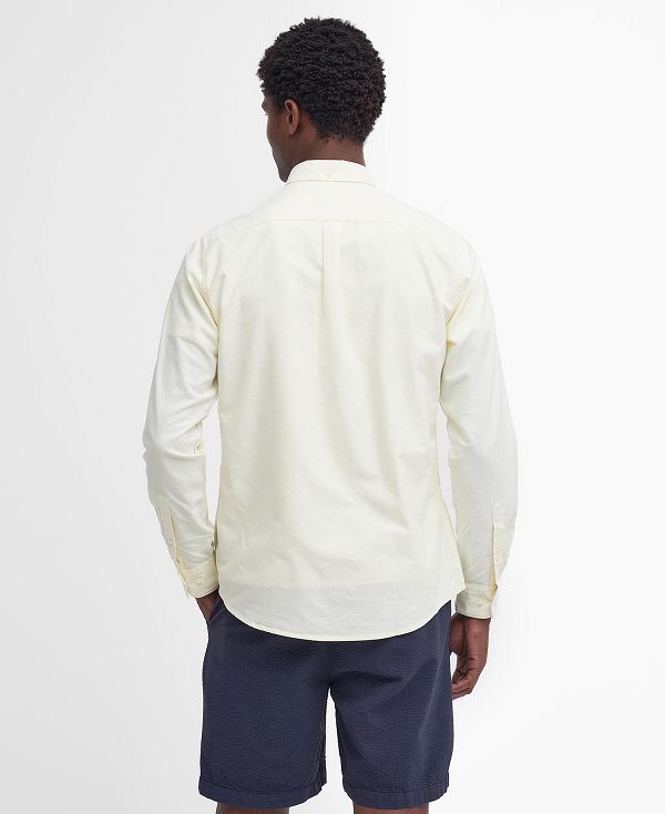 Barbour Oxford Tailored Long-sleeved Shirt Lemon | BABO87697