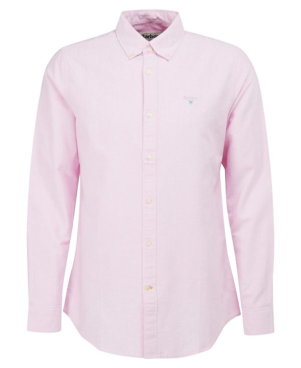 Barbour Oxford Tailored Long-sleeved Striped Shirt Classic Pink | BABO87623