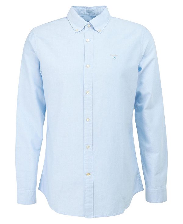 Barbour Oxford Tailored Long-sleeved Striped Shirt Sky | BABO87655