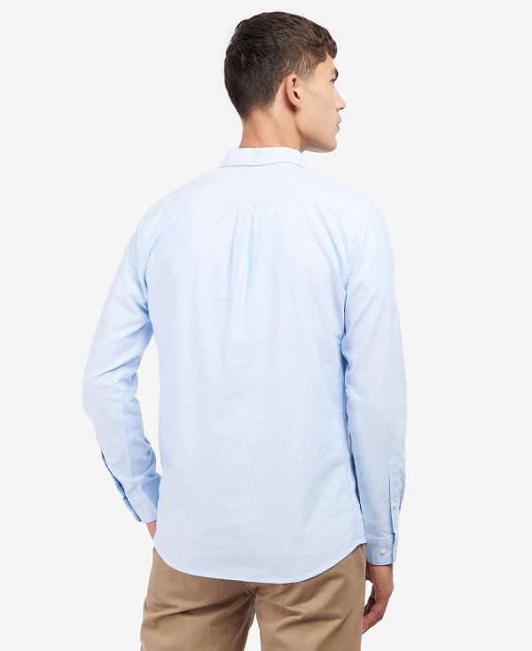 Barbour Oxford Tailored Long-sleeved Striped Shirt Sky | BABO87655