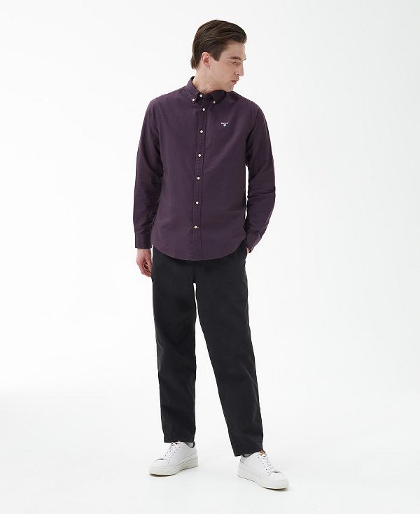 Barbour Oxford Tailored Shirt Purple | BABO87884